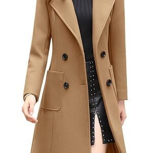 Women’s Double Breasted Wool Blend Coat